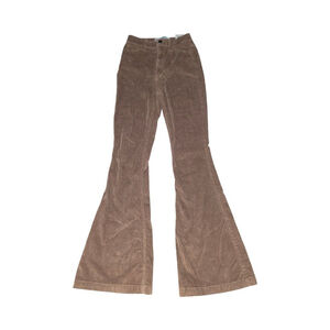 Women's Hollister Brown Corduroy Flare Pants Size 00 #707